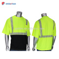 2018 New Fashionable 100% Polyester Birdseye Mesh T-shirts haute visibilité Respirant Chemise de travail réfléchissante avec poche